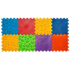 Масажний килимок Ortek МІКС Пазли 8 елементів, ОЛВІ (Україна)