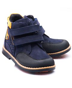 Черевики для хлопчиків Theo Leo синього кольору, Колір: синій/помаранчевий, Розмір: 18