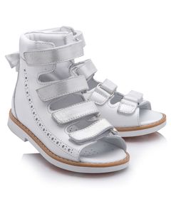 Ортопедичні босоніжки для дівчаток Theo Leo білого кольору, Колір: білий, Розмір: 30