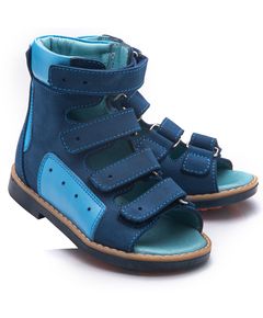 Ортопедичні босоніжки для хлопчиків Theo Leo синього кольору, Колір: синій/блакитний, Розмір: 18