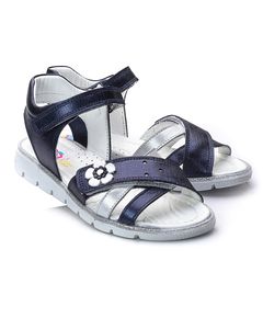 Сандалі для дівчаток Theo Leo синього кольору, Колір: синій/білий, Розмір: 28
