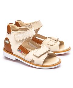 Босоніжки для хлопчиків Theo Leo бежевого кольору, Колір: бежевий/коричневий, Розмір: 23