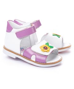 Босоніжки для дівчаток Theo Leo білого та бузкового кольорів, Колір: білий/бузковий, Розмір: 30