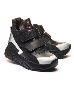 Ботинки для девочек Theo Leo черного цвета, Цвет: чорний/сріблястий, Размер: 26