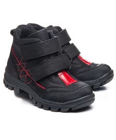 Черевики для хлопчиків Theo Leo чорного кольору, Колір: чорний/червоний, Розмір: 21