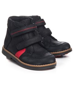 Черевики для хлопчиків Theo Leo чорного кольору, Колір: чорний/червоний, Розмір: 19