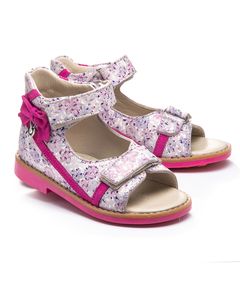Босоніжки для дівчаток Theo Leo рожевого кольору, Колір: різнокольоровий/рожевий, Розмір: 21