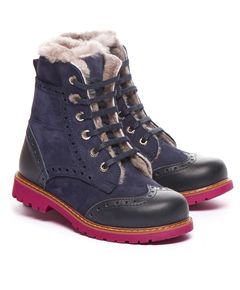 Зимові черевики для дівчаток Theo Leo темно-синього кольору, Колір: т.синій, Розмір: 24