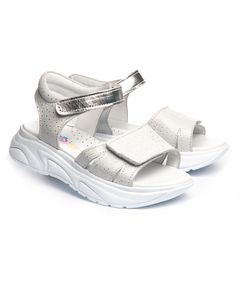 Сандалии для девочек Theo Leo белого цвета, Цвет: білий/срібний, Размер: 32