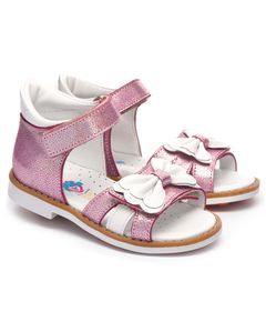 Босоніжки для дівчаток Theo Leo рожевого кольору, Колір: рожевий/білий, Розмір: 36