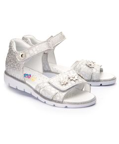 Сандалі для дівчаток Theo Leo срібного кольору, Колір: білий/срібний, Розмір: 27