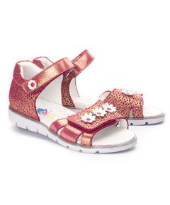 Сандалі для дівчаток Theo Leo рожевого кольору, Колір: червоний/золотий, Розмір: 26