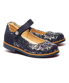 Туфлі для дівчаток Theo Leo синього кольору, Колір: т.синій, Розмір: 35