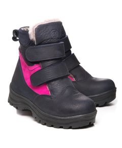 Зимние ботинки для девочек Theo Leo темно-синего цвета, Цвет: синій/рожевий, Размер: 26