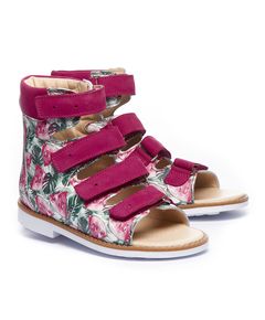 Ортопедичні босоніжки для дівчаток Theo Leo різнокольорові, Колір: зелений/рожевий, Розмір: 23