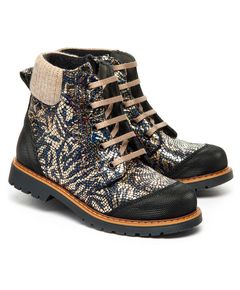 Черевики для дівчат Theo Leo чорного та золотого кольорів, Колір: чорний/золотий, Розмір: 26