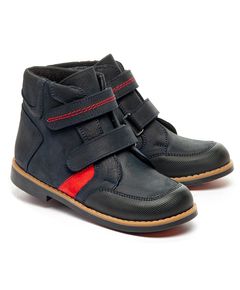 Черевики для хлопчиків Theo синього кольору, Колір: чорний/червоний, Розмір: 21