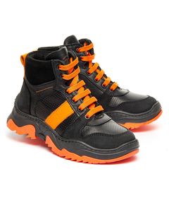 Черевики для хлопчиків Theo Leo чорного та помаранчевого кольорів, Колір: чорний/помаранчевий, Розмір: 28