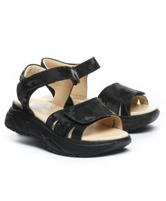 Сандалі для дівчаток Theo Leo чорного кольору, Колір: чорний/камуфляж, Розмір: 31