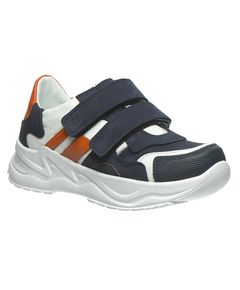 Кросівки для хлопчиків Theo Leo темно-синього та білого кольорів, Колір: т.синій/помаранчевий/білий, Розмір: 27