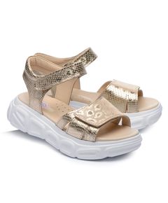 Сандалии для девочек Theo Leo золотого цвета, Цвет: золотий, Размер: 31