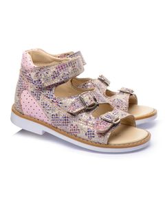 Босоніжки для дівчаток Theo Leo рожевого кольору, Колір: різнокольоровий/рожевий, Розмір: 21