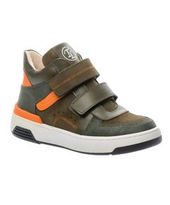 Детские демисезонные ботинки Theo Leo разноцветные, Цвет: хакі/помаранчевий, Размер: 31