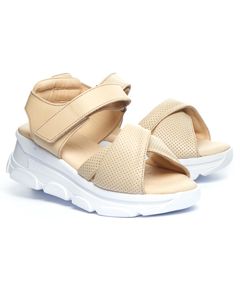 Сандалі для дівчаток Theo Leo бежевого кольору, Колір: бежевий, Розмір: 38