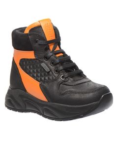 Черевики для хлопчиків Theo Leo чорного та помаранчевого кольорів, Колір: чорний/помаранчевий, Розмір: 26