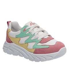 Кросівки для дівчаток Theo Leo різнокольорові, Колір: білий/рожевий/жовтий/м'ятний, Розмір: 31