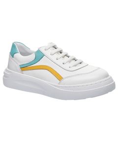 Кеди дитячі Theo Leo білого кольору, Колір: білий/жовтий/зелений, Розмір: 33