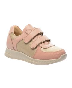 Кроссовки для девочек Theo Leo пудрового цвета, Цвет: золотий/пудра, Размер: 26