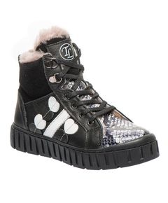 Зимові черевики для дівчаток Theo Leo чорного та білого кольорів, Колір: чорний/білий, Розмір: 31