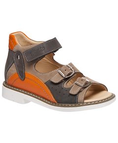 Босоніжки для хлопчиків Theo Leo різнокольорові, Колір: сірий/помаранчевий, Розмір: 26