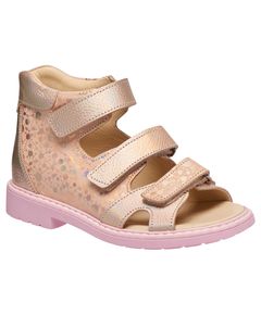 Босоніжки для дівчаток Theo Leo рожевого кольору, Колір: пудра/блиск, Розмір: 22