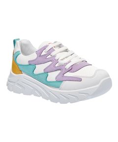 Кросівки для дівчаток Theo Leo мікс кольорів, Колір: білий/ліловий/жовтий/блакитний, Розмір: 32