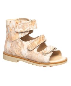 Ортопедичні босоніжки для дівчаток Theo Leo бежевого кольору, Колір: бежевий, Розмір: 26