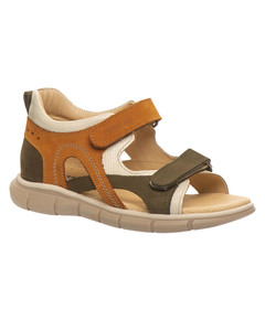 Босоніжки для хлопчиків Theo Leo бежевого та хакі кольорів (LEO-3326 KH-BEIG), Колір: хакі/бежевий, Розмір: 31