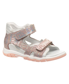 Босоніжки для дівчаток Theo Leo срібного та рожевого кольорів, Колір: пудра, Розмір: 26
