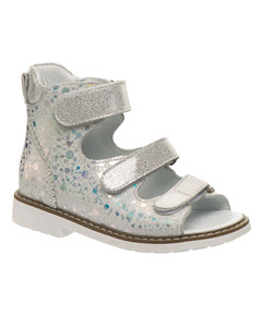 Ортопедичні босоніжки для дівчаток Theo Leo срібного кольору, Колір: срібний, Розмір: 27