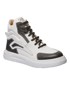 Черевики біло-чорного кольору (LEO-3164SA-WH-BL), Колір: білий/чорний, Розмір: 35