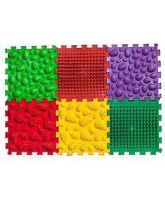 Масажний килимок "Пазли Мікс" 6 елементів, ОЛВІ (Україна)