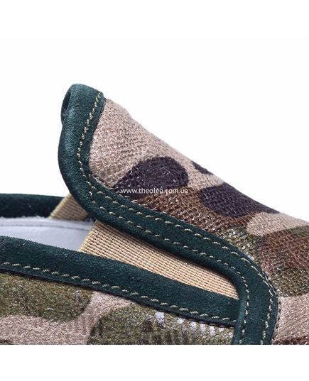 Слипоны для мальчиков Theo Leo зеленого цвета, Цвет: зелений мікс, Размер: 30, изображение 2