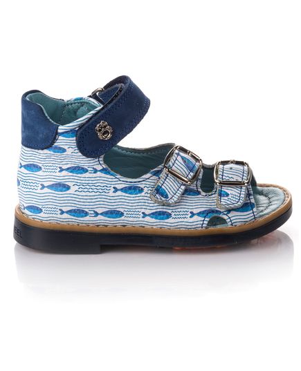 Босоніжки для хлопчиків Theo Leo блакитного кольору, Колір: синій /мікс, Розмір: 21, зображення 5