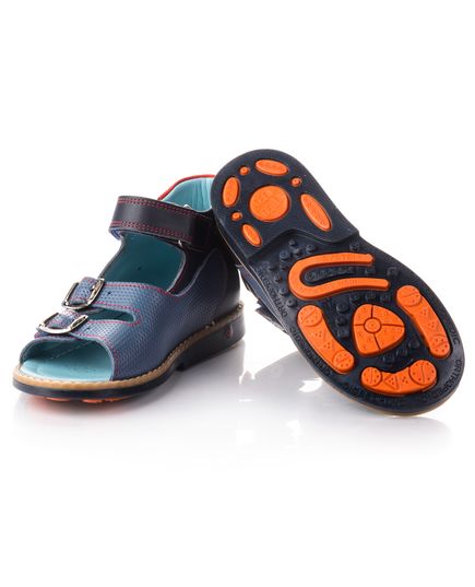 Босоніжки для хлопчиків Theo Leo синього кольору, Колір: синій, Розмір: 23, зображення 4