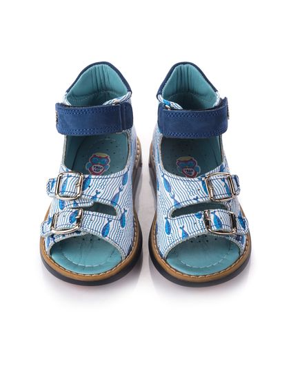 Босоніжки для хлопчиків Theo Leo блакитного кольору, Колір: синій /мікс, Розмір: 21, зображення 4