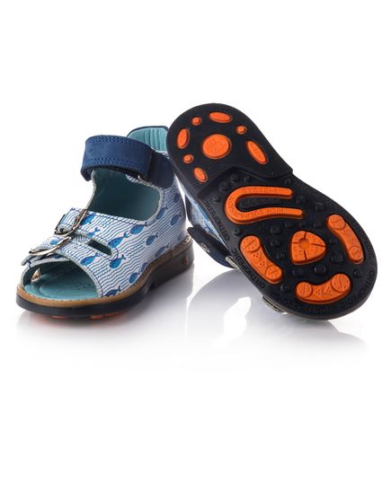 Босоніжки для хлопчиків Theo Leo блакитного кольору, Колір: синій /мікс, Розмір: 21, зображення 2