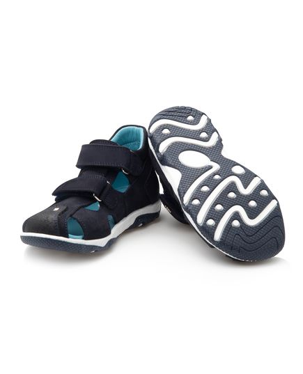 Босоніжки для хлопчиків Theo Leo темно-синього кольору, Колір: синій, Розмір: 21, зображення 2