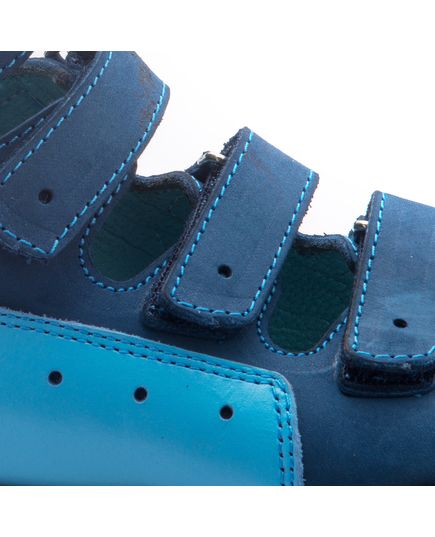 Ортопедичні босоніжки для хлопчиків Theo Leo синього кольору, Колір: синій/блакитний, Розмір: 18, зображення 3