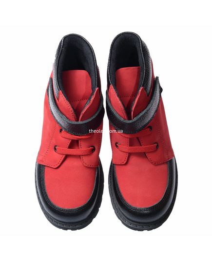 Черевики для дівчаток Theo Leo червоного кольору, Колір: чорний/червоний, Розмір: 26, зображення 5